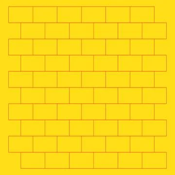 Yellow brick wall vector background - Vector Stock Illustration