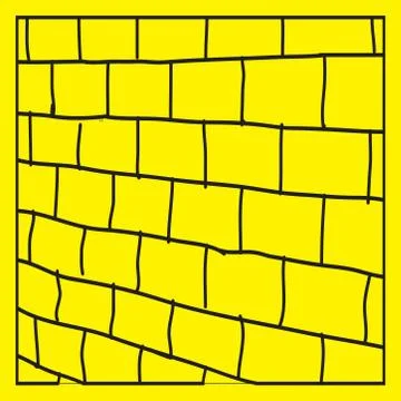 Yellow brick wall vector illustration background - Vector Stock Illustration