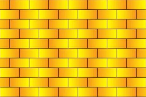 Yellow bricks - vector pattern Stock Illustration