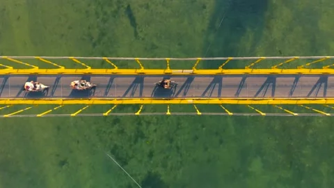 Yellow bridge Stock Footage 140690214