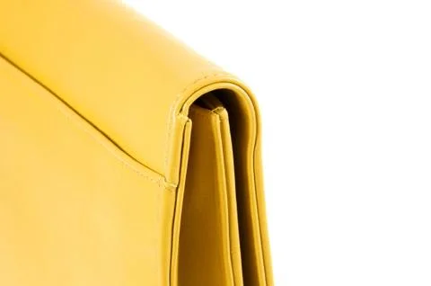 Yellow briefcase close up Stock Photos
