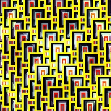 Yellow bright geometric pattern Stock Illustration