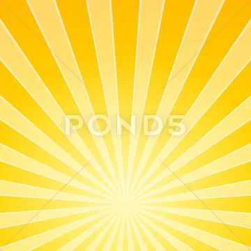 Yellow Bright Light Beams Stock Illustration