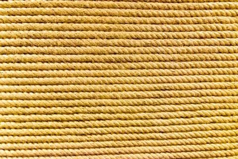 Yellow brown linen rope pattern texture. Stock Photos