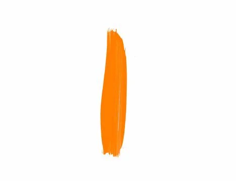 Yellow brush concept isolated on white background for art painting Stock Illustration
