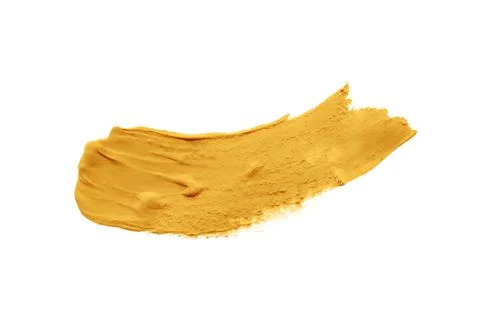 Yellow brush isolated on white background Stock Photos