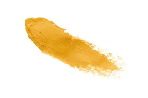 Yellow brush isolated on white background Stock Photos