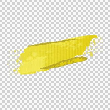 Yellow brush stroke abstract element graphic Stock Illustration