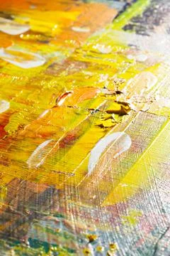 Yellow brush strokes Stock Photos