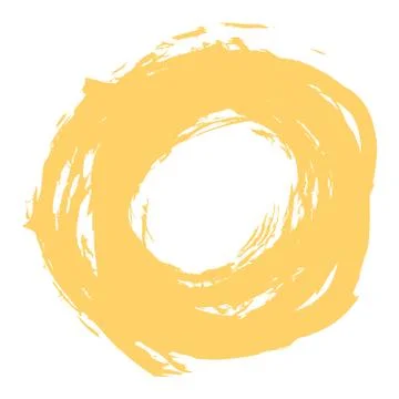 Yellow Brushstroke Circle Form Stock-Illustration
