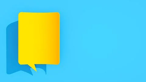 Yellow bubble blank Stock Illustration