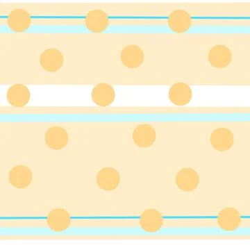 Yellow bubble circle pattern with blue and white line on brown background Illustrazione stock