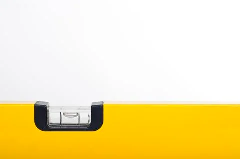 Yellow bubble level 库存照片