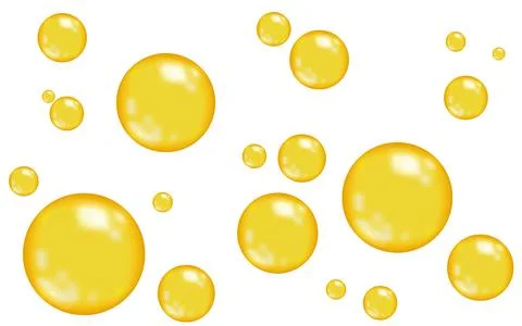 Yellow bubble on white background. Stock Illustration