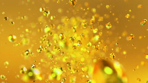 Yellow bubbles flying in super slow motion 4K Stock-Footage 150417229