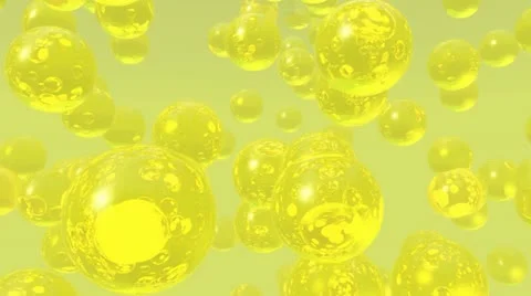Yellow bubbles Stock Footage 12684608