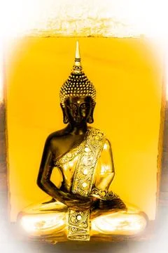 Yellow buddha Stock Photos