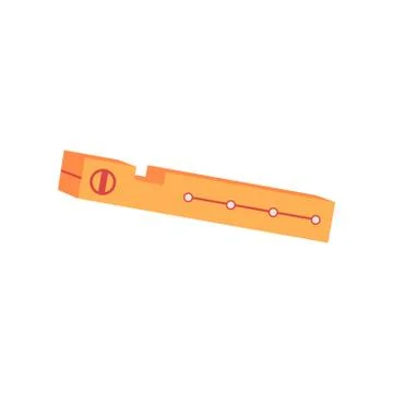 Yellow builder level - measure tool isolated on white background. Stock Illustration