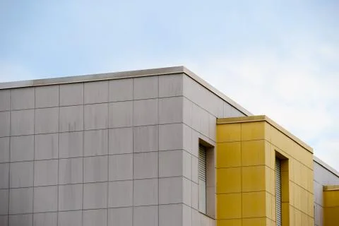 Yellow building brick Foto stock