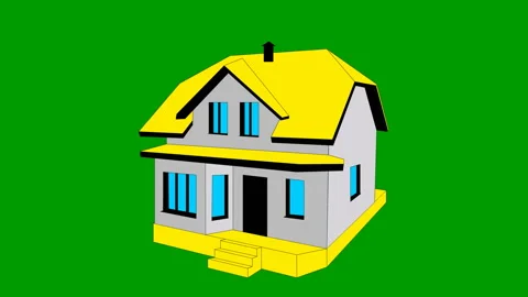 Yellow building green Stock Footage 204938406