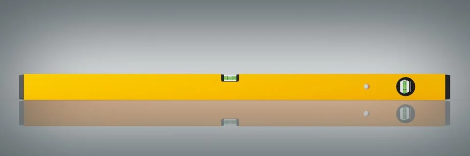 Yellow building level on grey background 3d render Ilustración de archivo