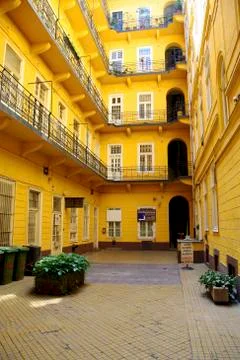 Yellow building Stock Photos