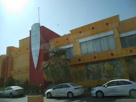 The yellow  building view Stock Photos