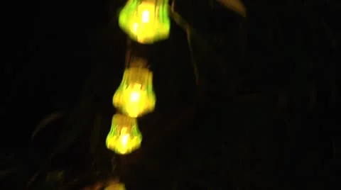 Yellow bulbs, shake camera. Video stock 8862849