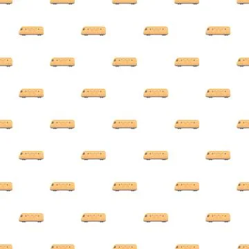 Yellow bullet train seamless pattern background Stock Illustration