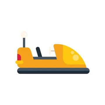 Yellow bumper car providing fun and entertainment at amusement park Stock Illustration