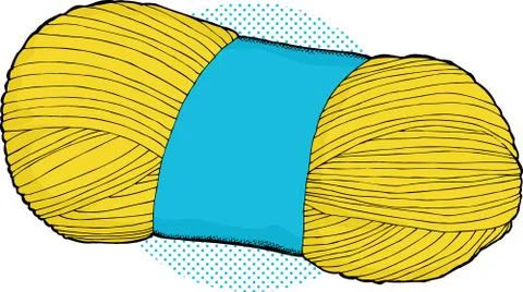 Yellow bundle of yarn Stock Illustration