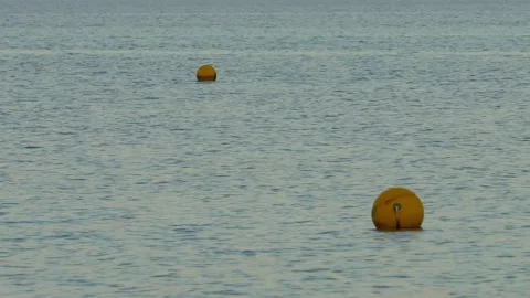 Yellow Buoys Stock Footage 159786840