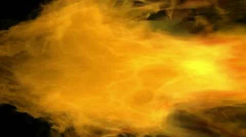 Yellow Burning flame with alpha looped Stock Footage 11573627