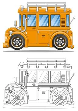 Yellow bus. Stock Illustration