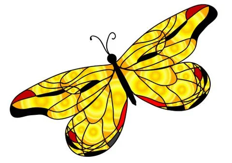 Yellow butterfly Stock Illustration