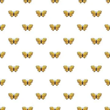 Yellow butterfly pattern creating a natural repeating texture Illustrazione stock