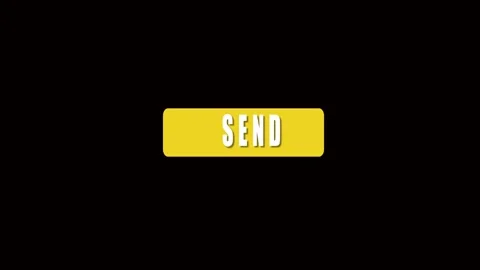 Yellow Button with the Word SEND in animation White 3D Text on a Black Back.. Stock Footage 321454111