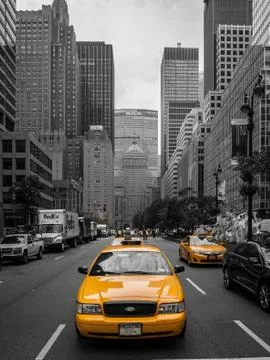 Yellow cab Stock Photos