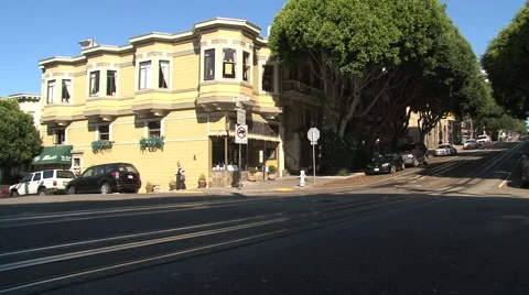 Yellow cab San Francisco Stock Footage