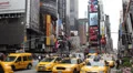 Yellow Cab Taxi, Times Square, Crowded New York City, Manhattan, Car NYC HD Footage