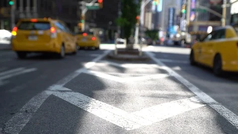 Yellow Cabs NYC Stock Footage 112272651