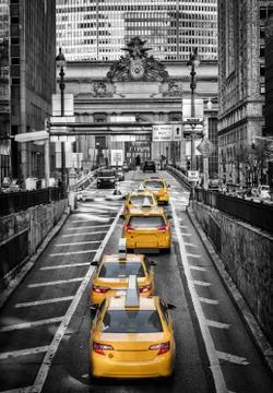 Yellow Cabs Foto stock