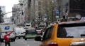 Yellow Cabs Taxi Stop Crowded Avenue New York City Busy Street Rush Hour Commute HD Footage