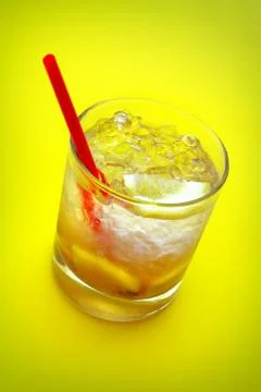 Yellow caipirinha Stock Photos