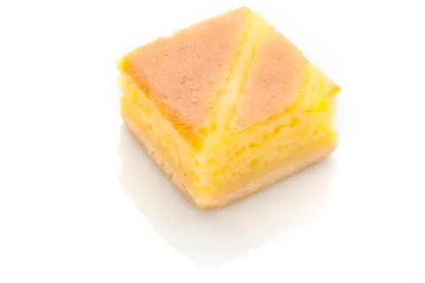 Yellow cake isolated Stock Photos