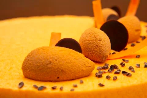 Yellow cake Stock Photos