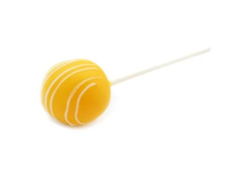 Yellow cake pop Stock Photos