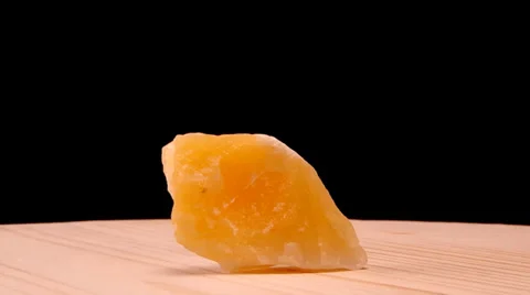 Yellow calcite Stock Footage 32395517