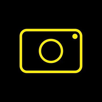Yellow Camera icon Stock Illustration