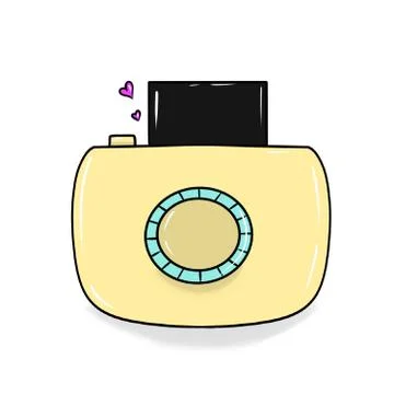 Yellow camera Stock Illustration
